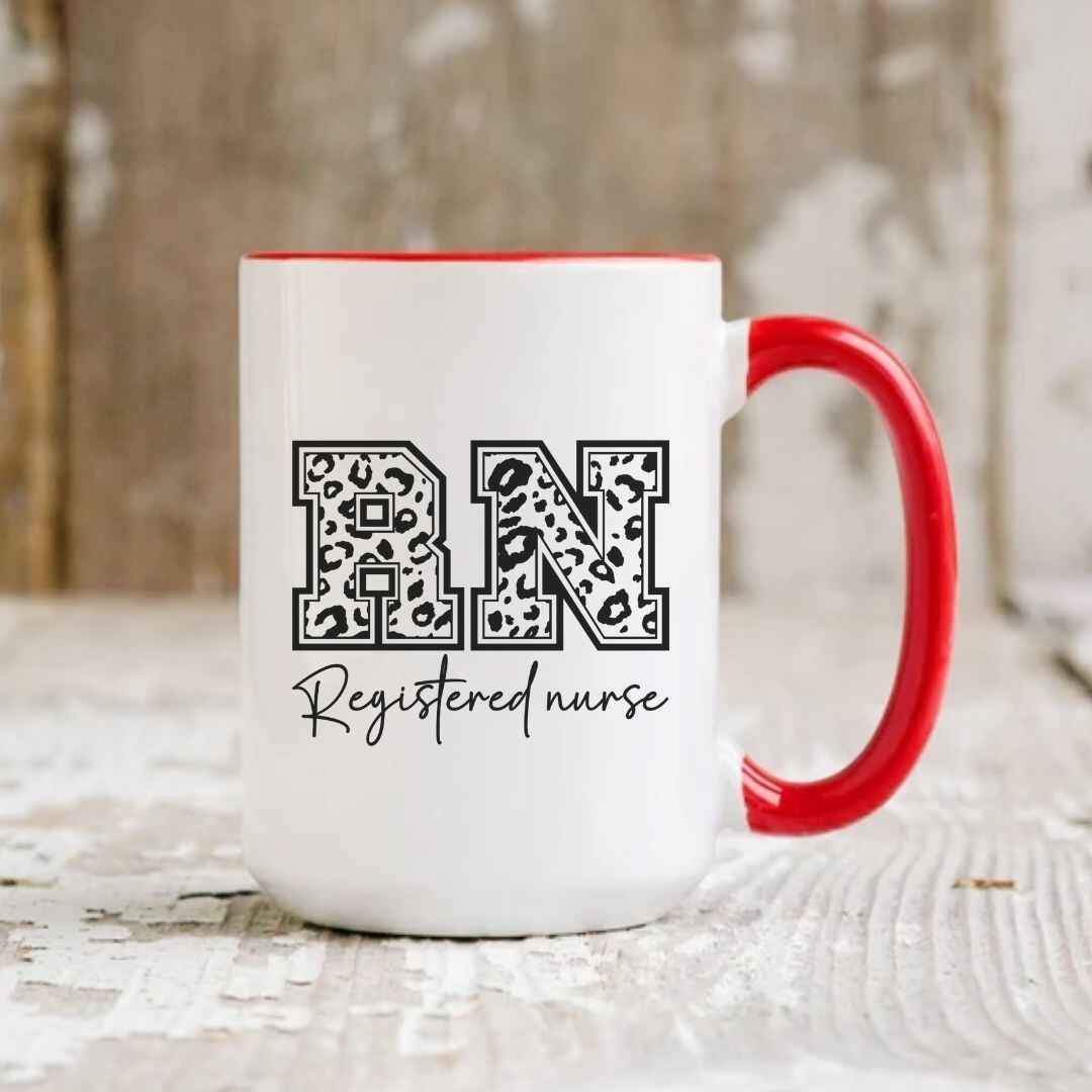 Registered Nurse Leopard Print Mug