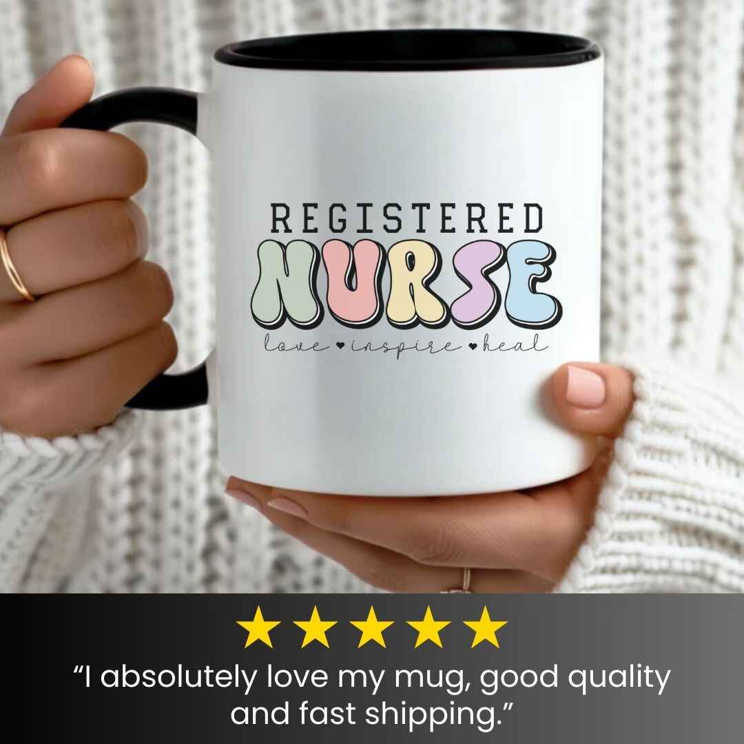 Love, Inspire, Heal Registered Nurse Mug