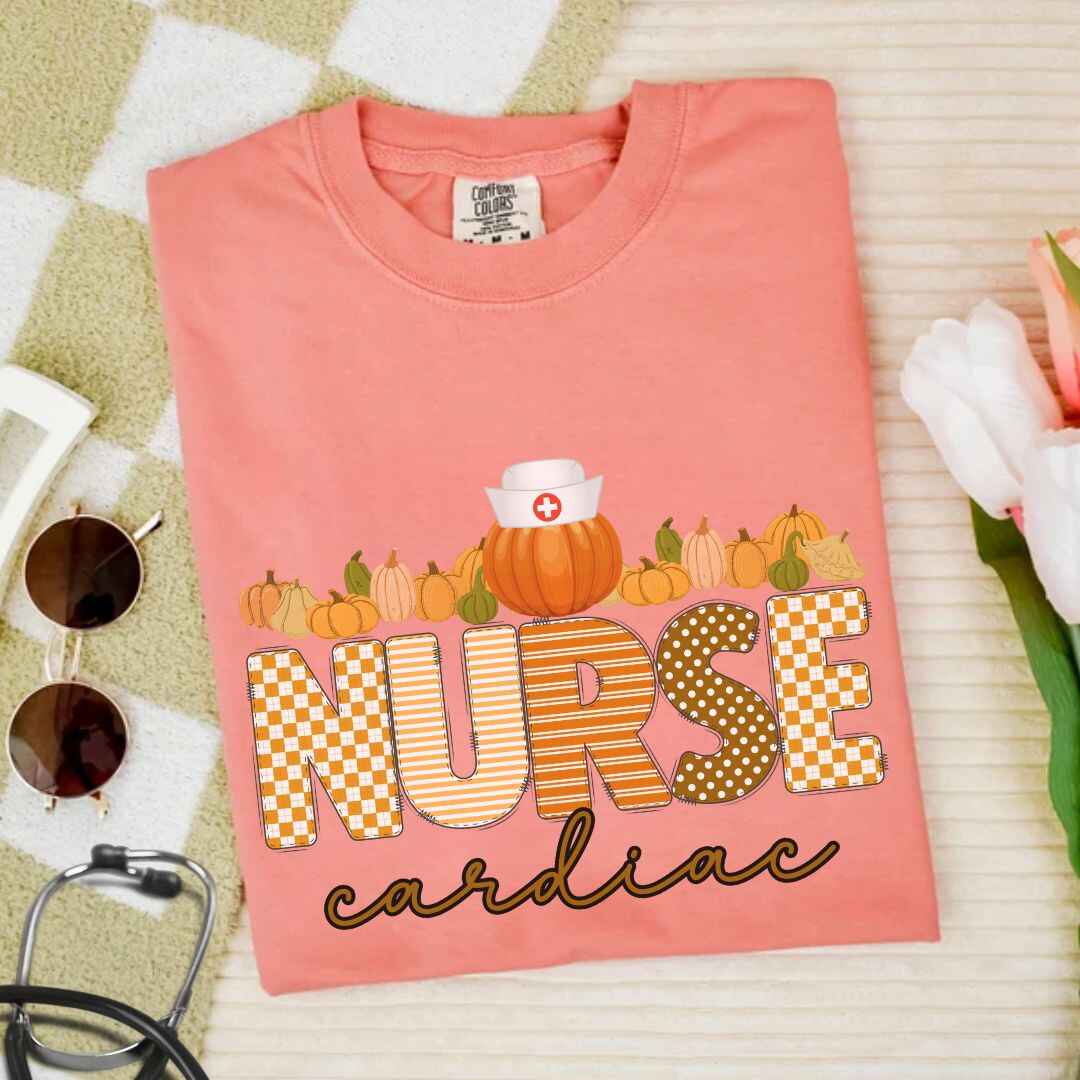 Cardiac Nurse Pumpkin Fall T-shirt