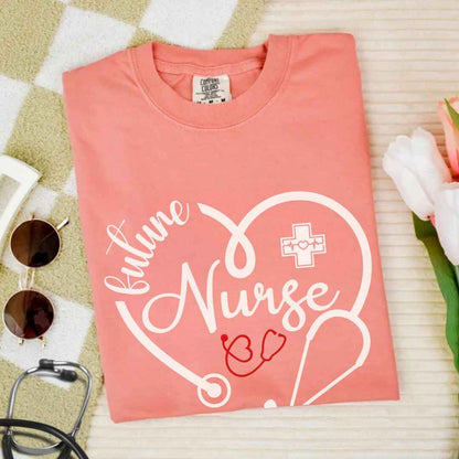 Future Nurse Heart Stethoscope T-shirt