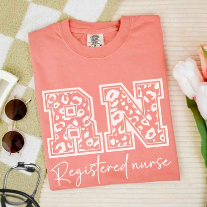 Registered Nurse RN Leopard Print T-shirt