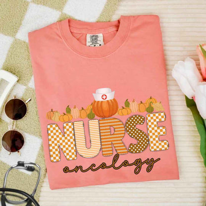 Oncology Nurse Pumpkin Fall T-shirt