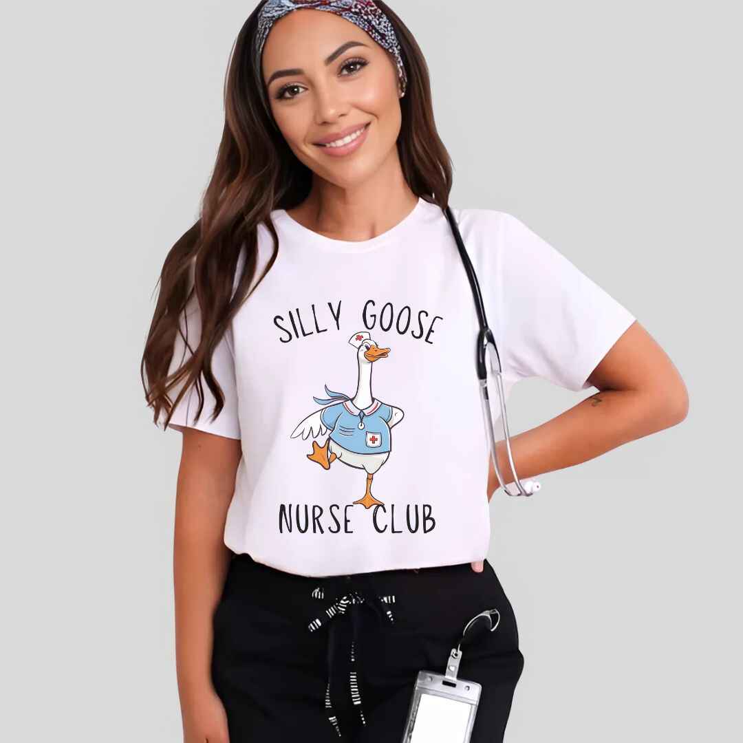 Silly Goose Nurse Club Funny T-shirt