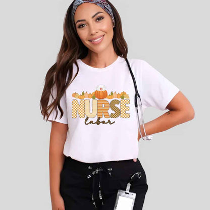 Labor And Delivery L&D Pumpkin Fall Nurse T-shirt