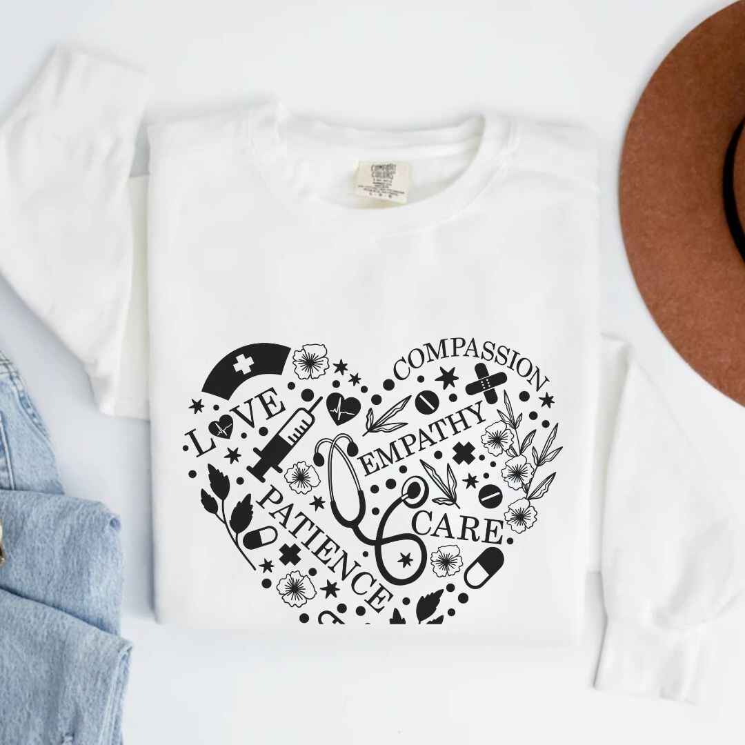 Love, Compassion, Empathy Heart Sweatshirt