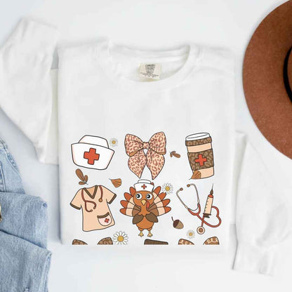 Thanksgiving Fall Nurse Coquette Sweatshirt