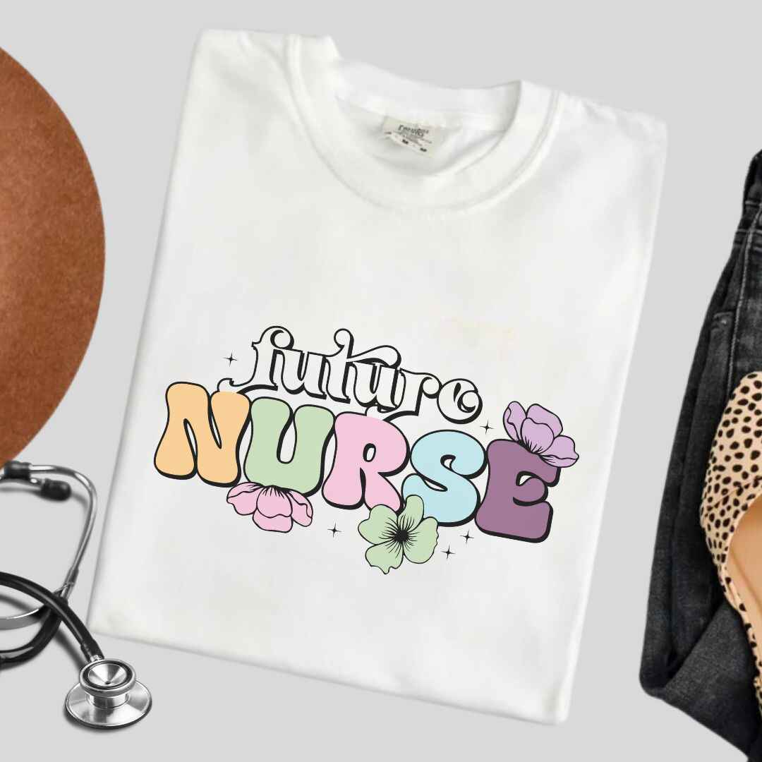 Floral Future Nurse T-shirt