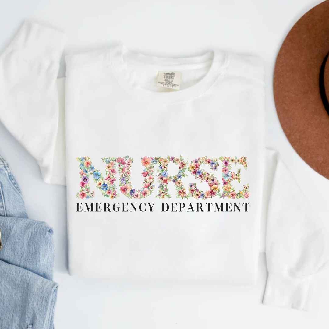 Emergency Nurse Emergency Department Floral Sweatshirt