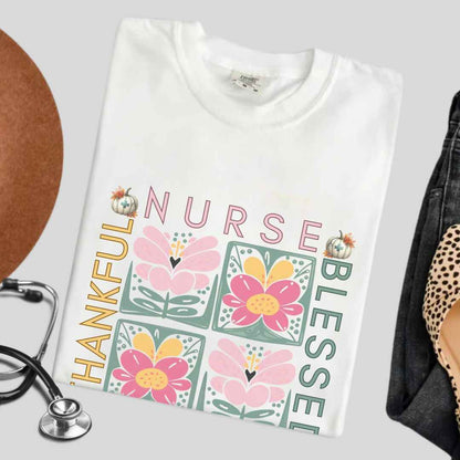 Thankful & Blessed Nurse Practitioner Fall T-shirt