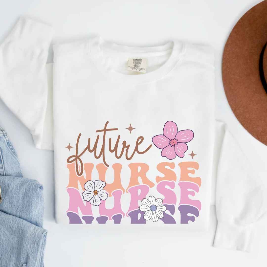 Retro Wavy Future Nurse Sweatshirt