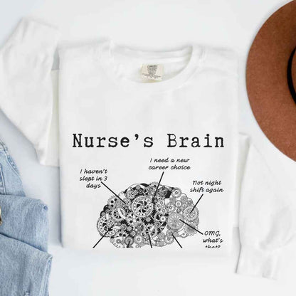 Nurse's Brain Funny Sweatshirt