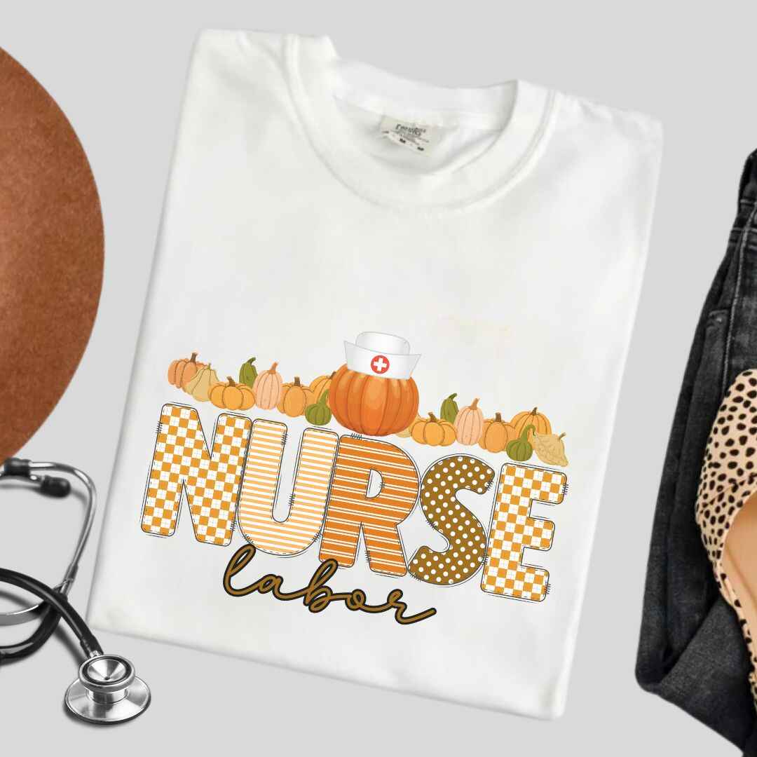 Labor And Delivery L&D Pumpkin Fall Nurse T-shirt