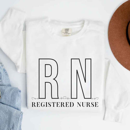 Registered Nurse RN EKG Minimalist Sweatshirt