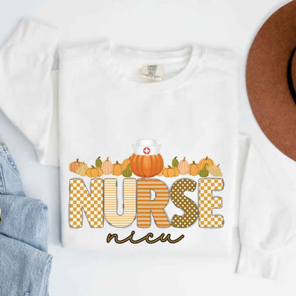 Nicu Neonatal Nurse Pumpkin Fall Sweatshirt