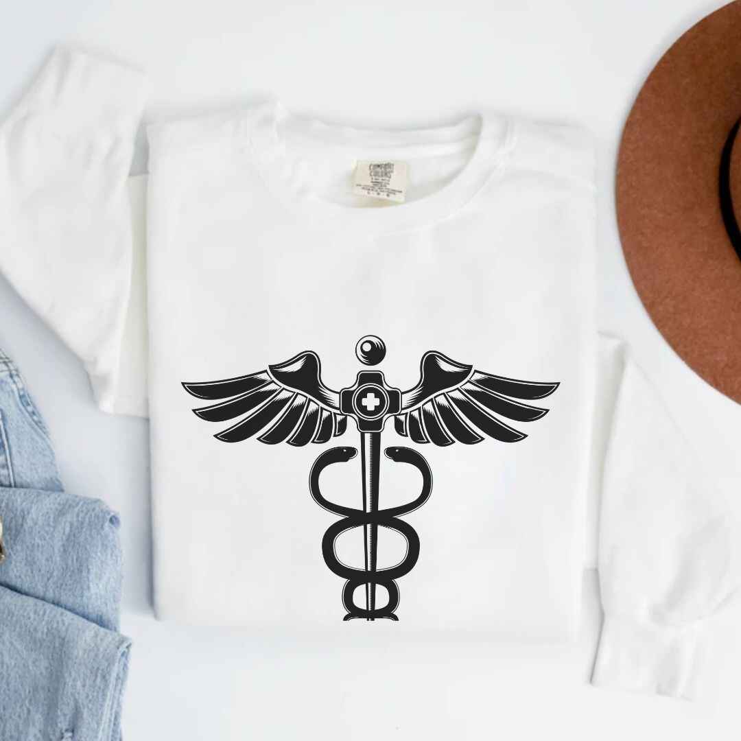 Medical 'Caduceus' Symbol Minimalist Sweatshirt