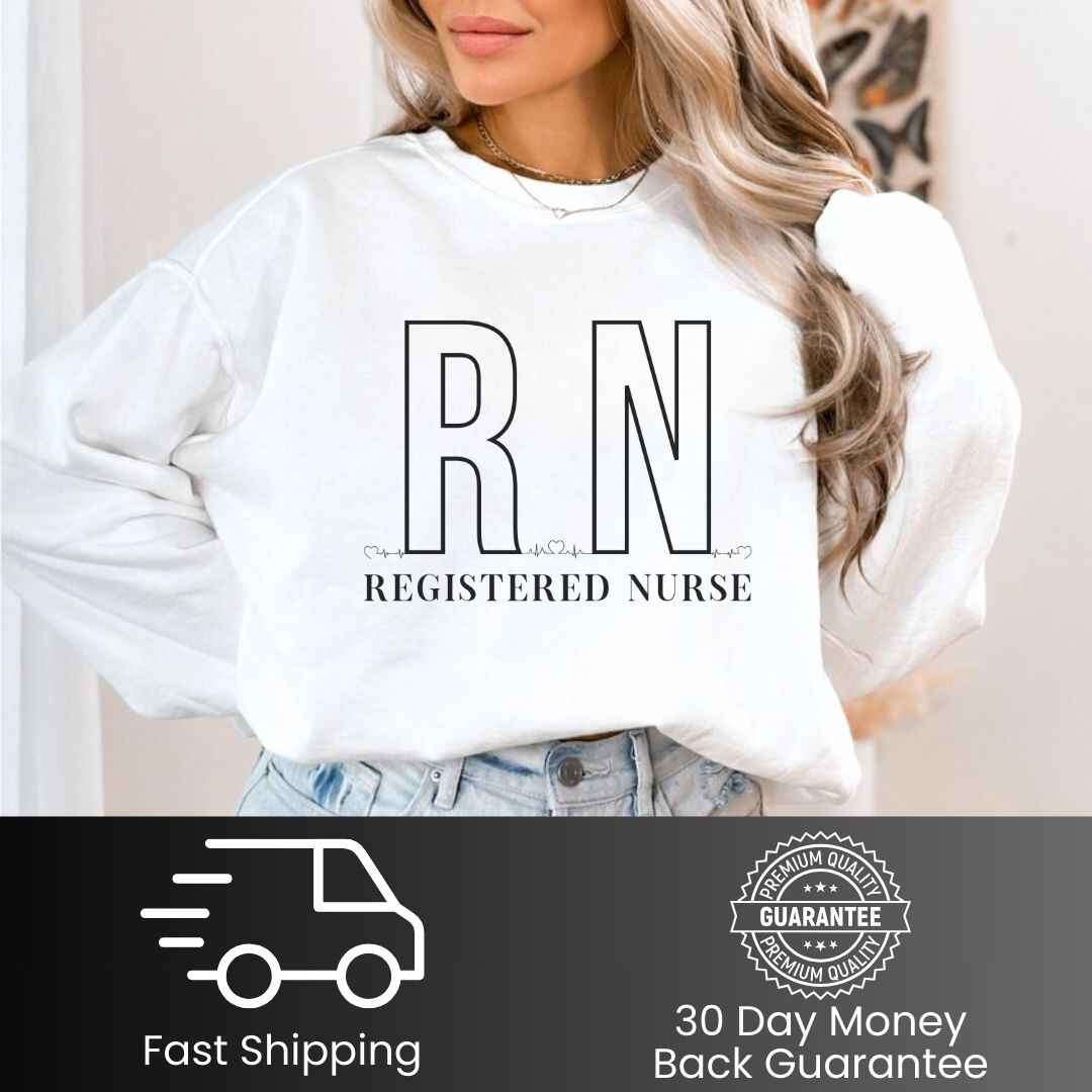 Registered Nurse RN EKG Minimalist Sweatshirt