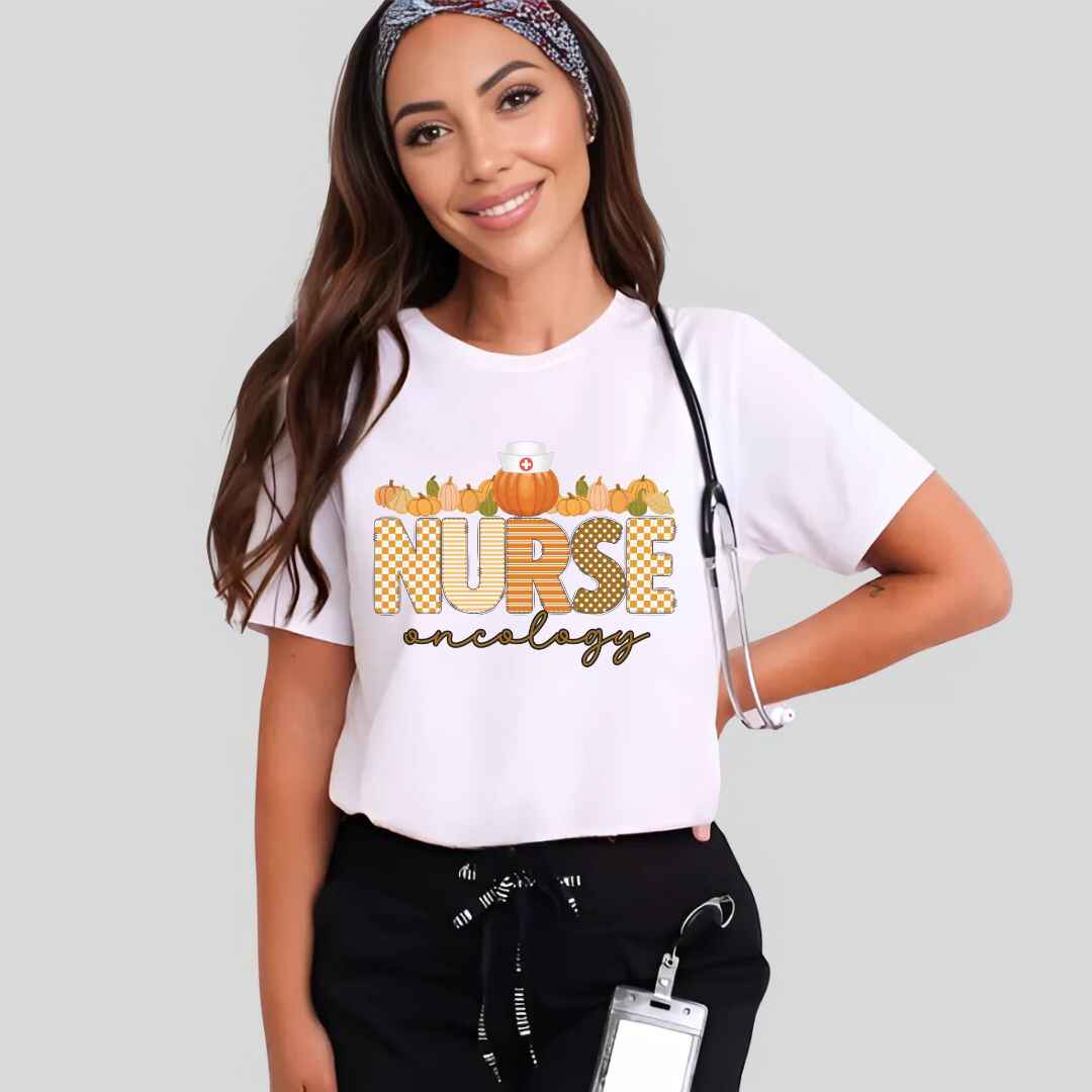 Oncology Nurse Pumpkin Fall T-shirt