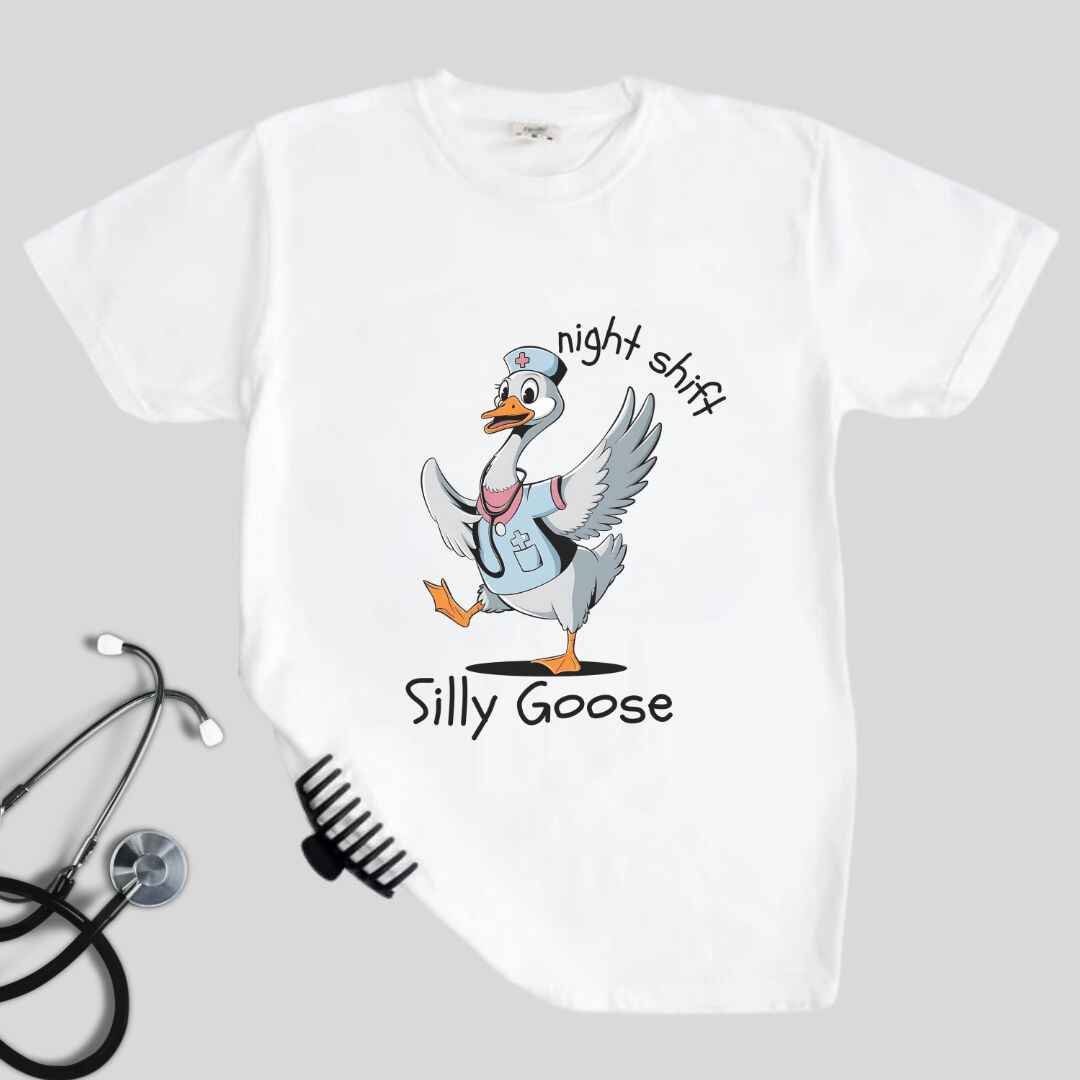 Night Shift Silly Goose Funny T-shirt