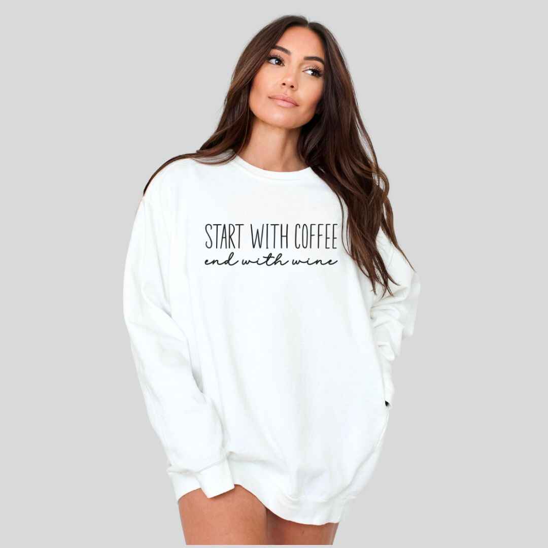 Start With Coffee Sweatshirt