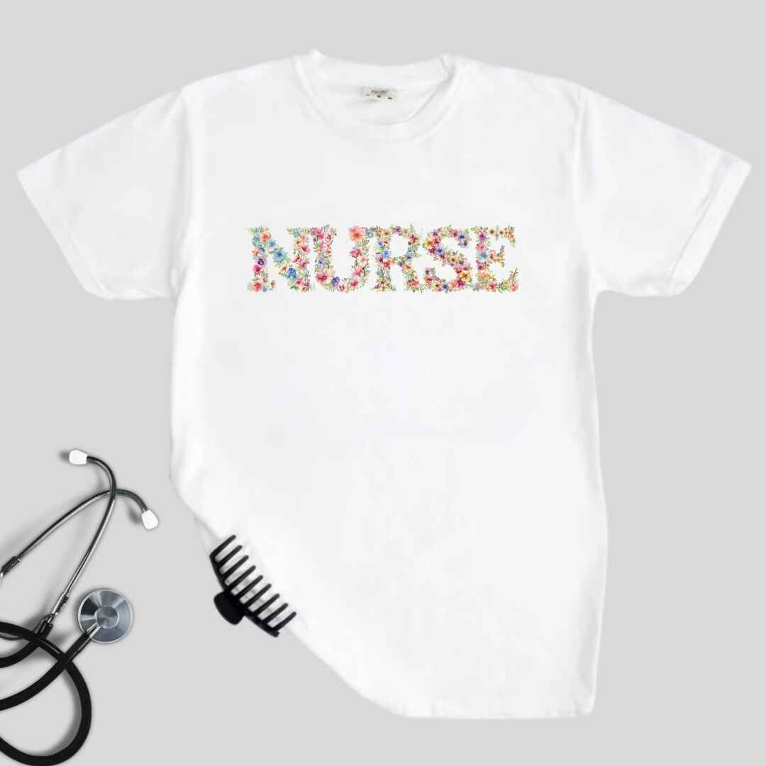 General Nurse Bright Floral T-shirt