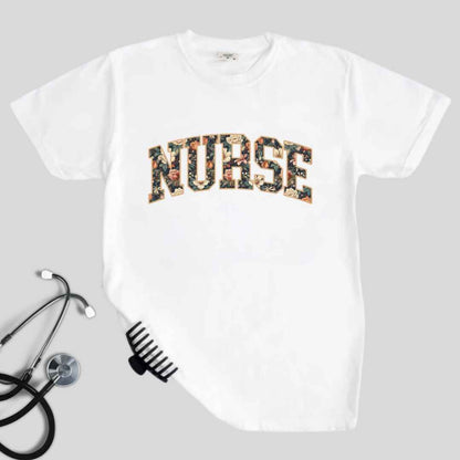 General Nurse Fall Floral College T-shirt