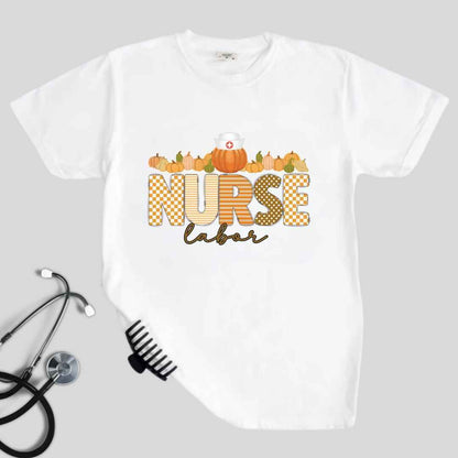 Labor And Delivery L&D Pumpkin Fall Nurse T-shirt