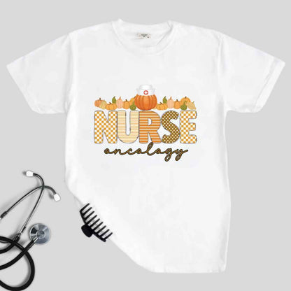 Oncology Nurse Pumpkin Fall T-shirt