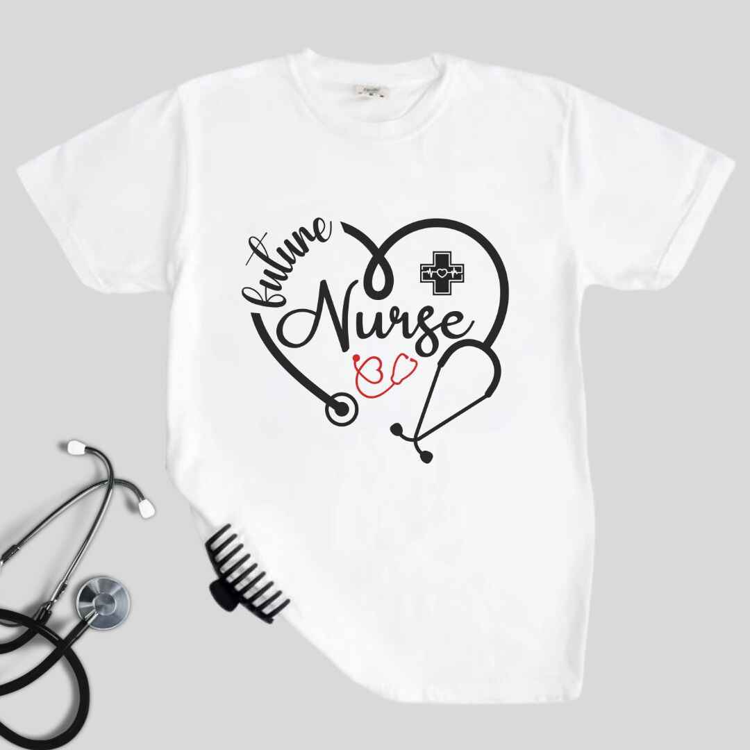 Future Nurse Heart Stethoscope T-shirt