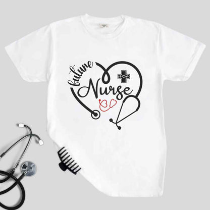 Future Nurse Heart Stethoscope T-shirt