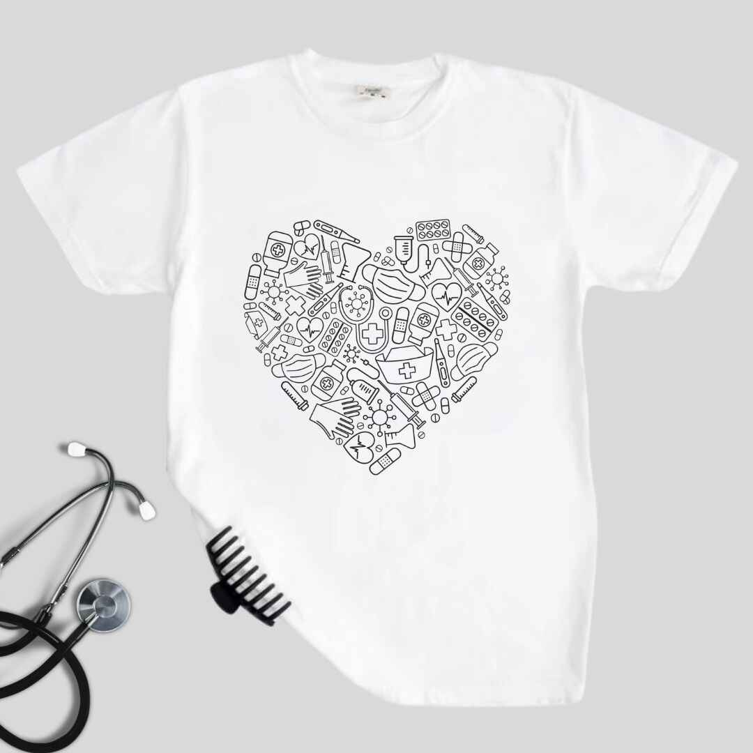 For The Love Of Medicine Heart T-shirt