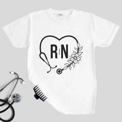 Registered Nurse Heart Stethoscope T-shirt