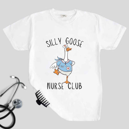 Silly Goose Nurse Club Funny T-shirt