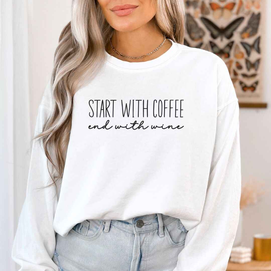 Start With Coffee Sweatshirt