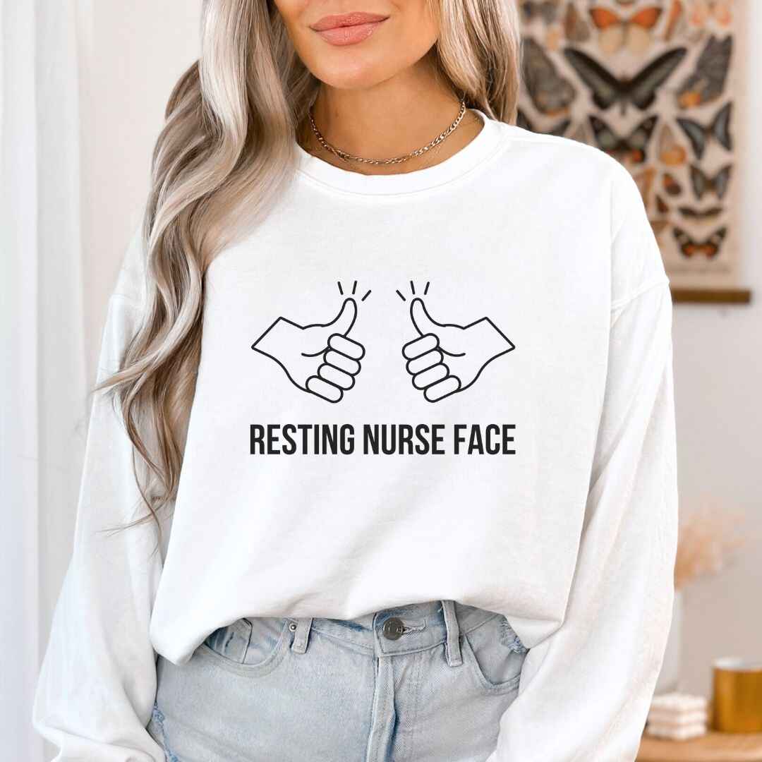 Resting Nurse Face Sweatshirt