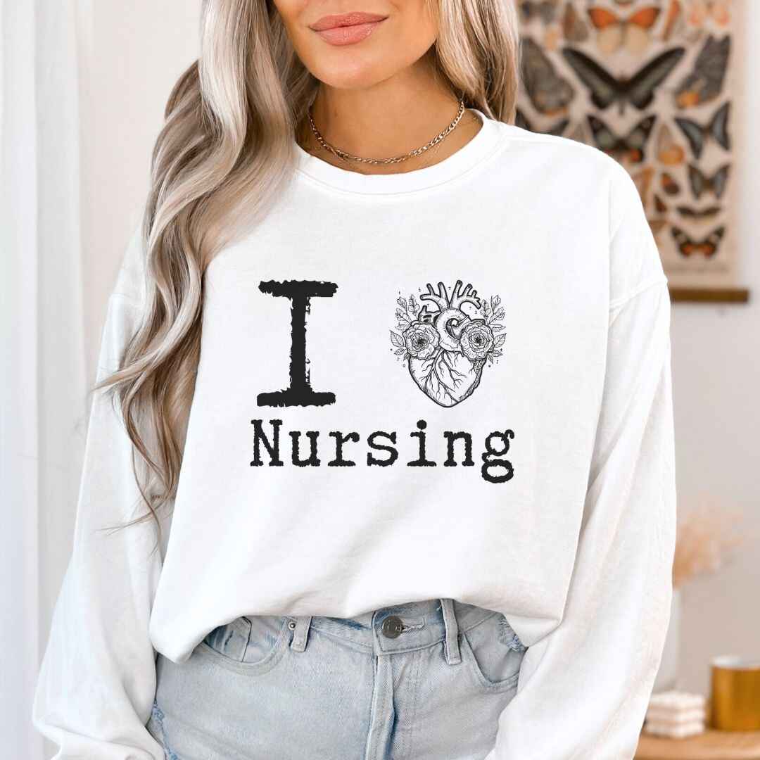 I Heart Nursing Sweatshirt