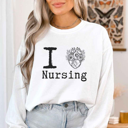 I Heart Nursing Sweatshirt
