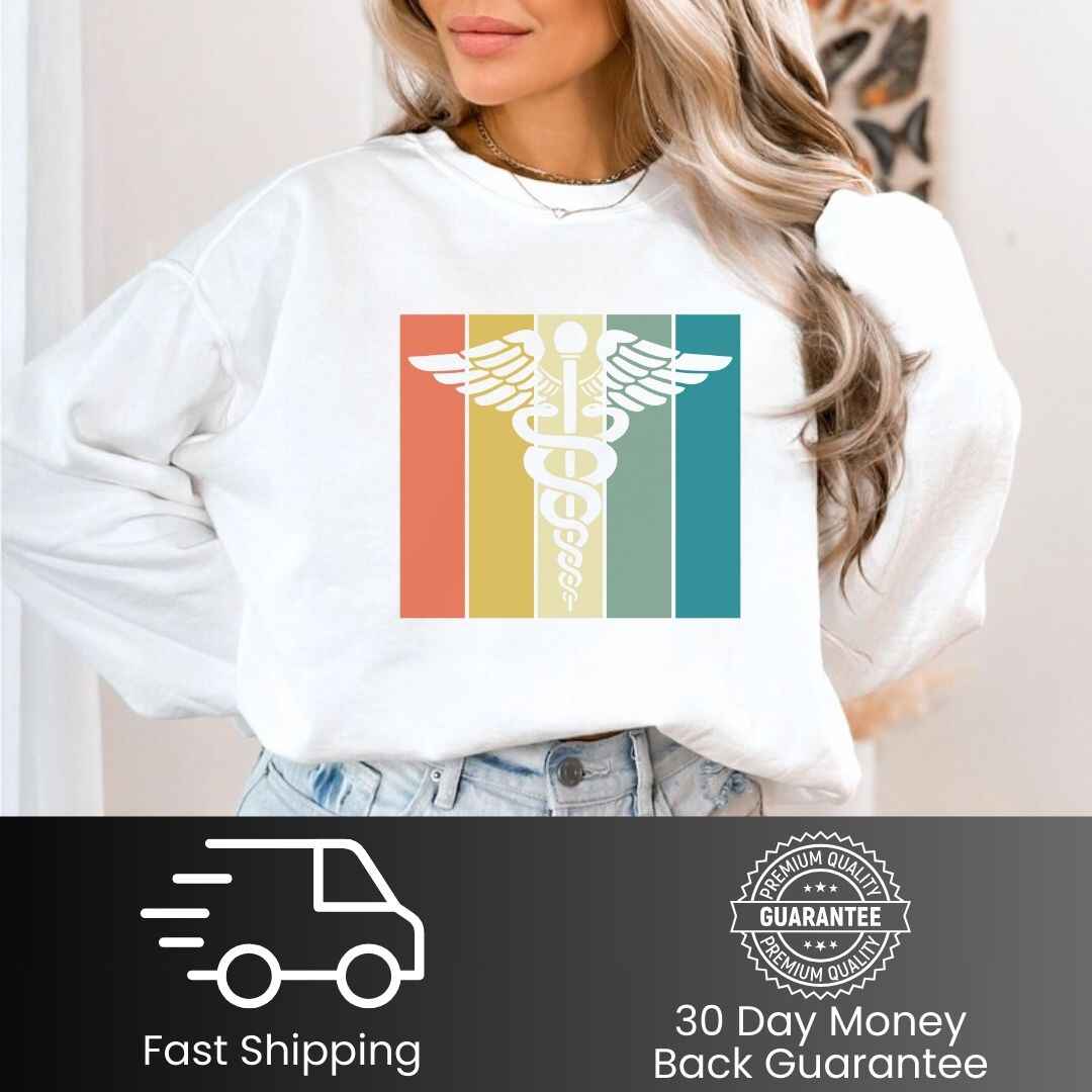 Rainbow Medical 'Caduceus' Symbol Sweatshirt