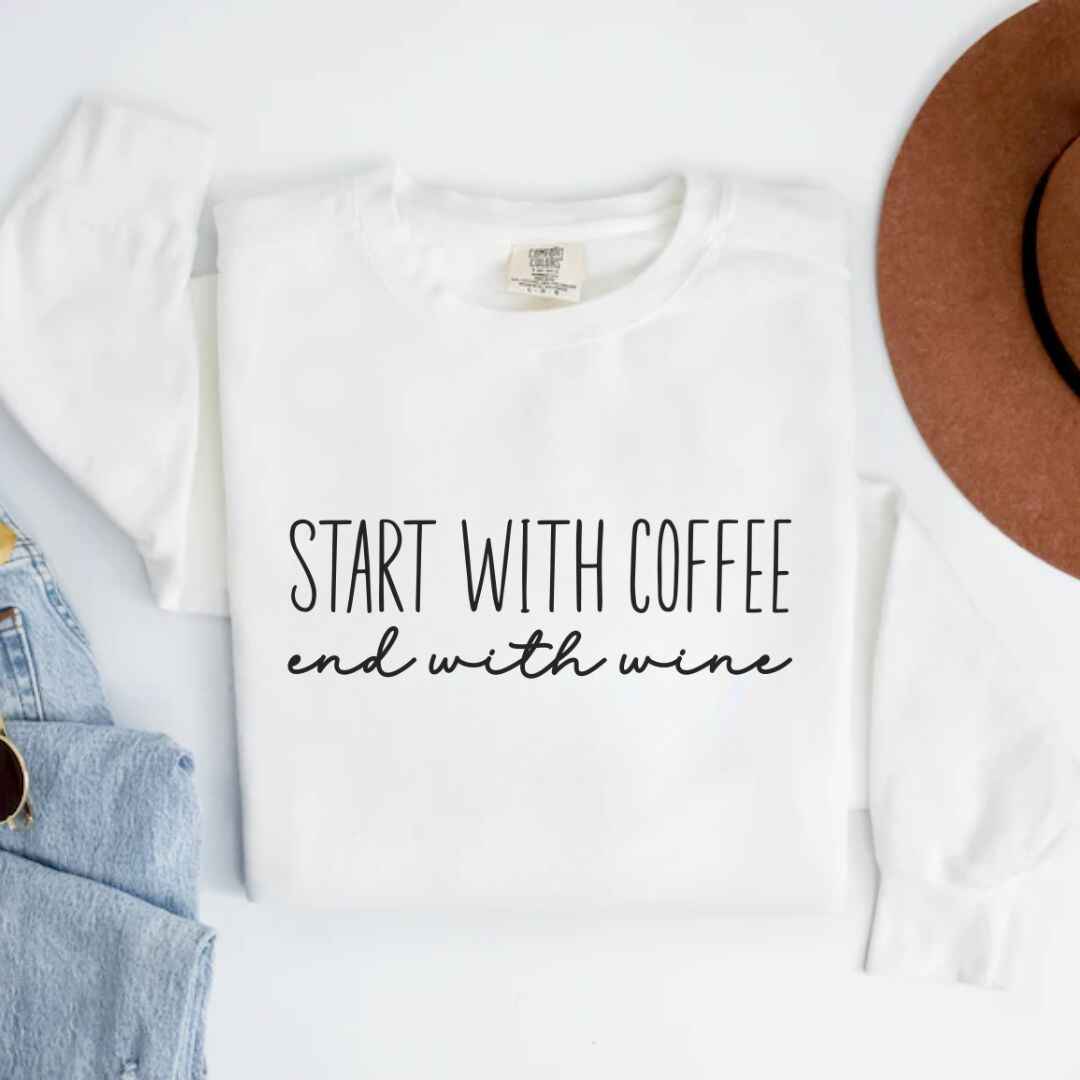 Start With Coffee Sweatshirt