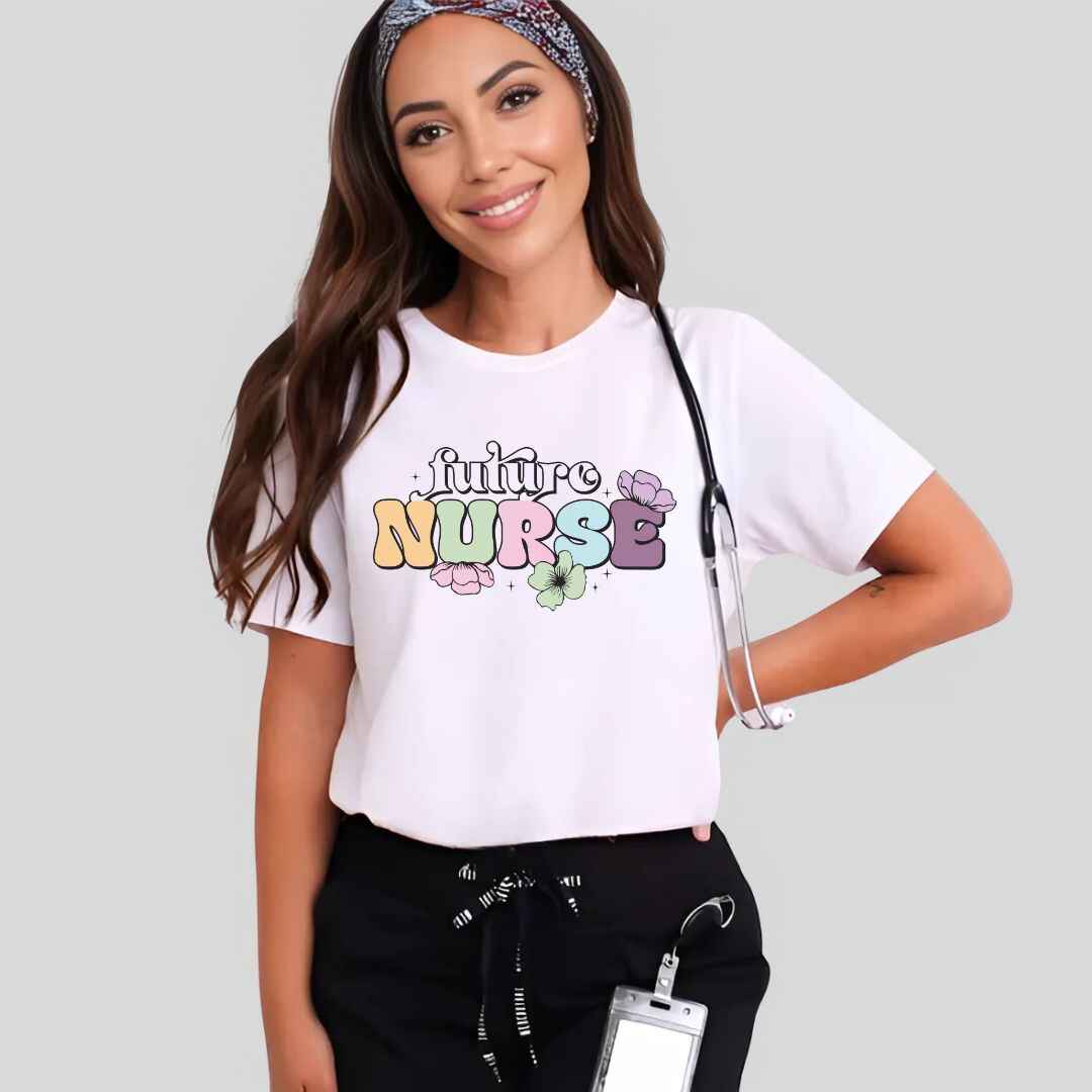 Floral Future Nurse T-shirt