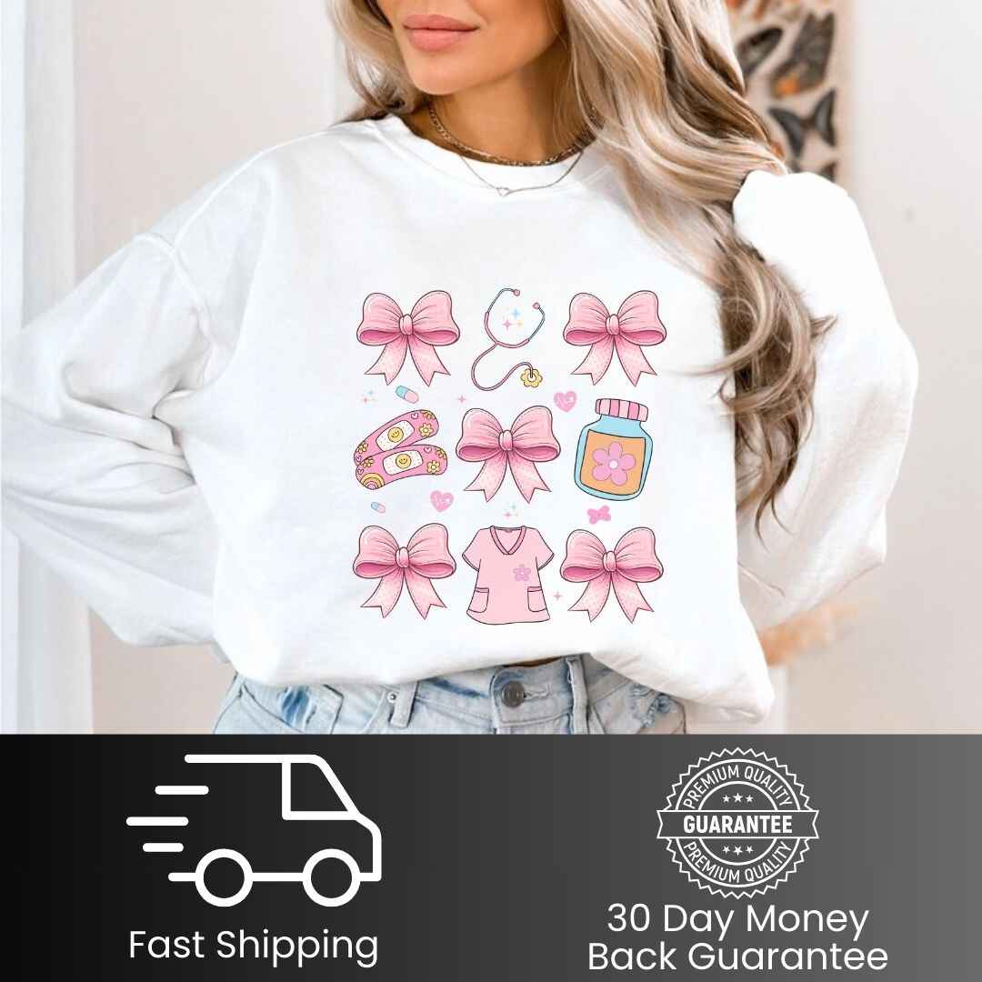 Girly Coquette Nurse Sweatshirt