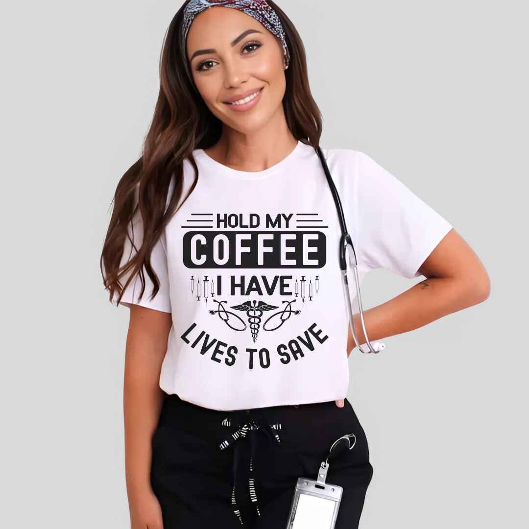 Hold My Coffee Funny T-shirt