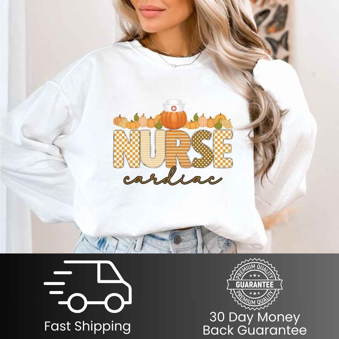 Cardiac Nurse Pumpkin Fall Sweatshirt