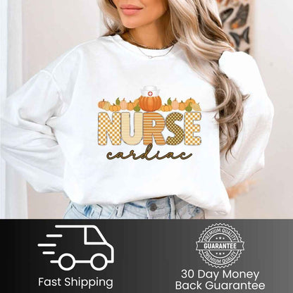 Cardiac Nurse Pumpkin Fall Sweatshirt