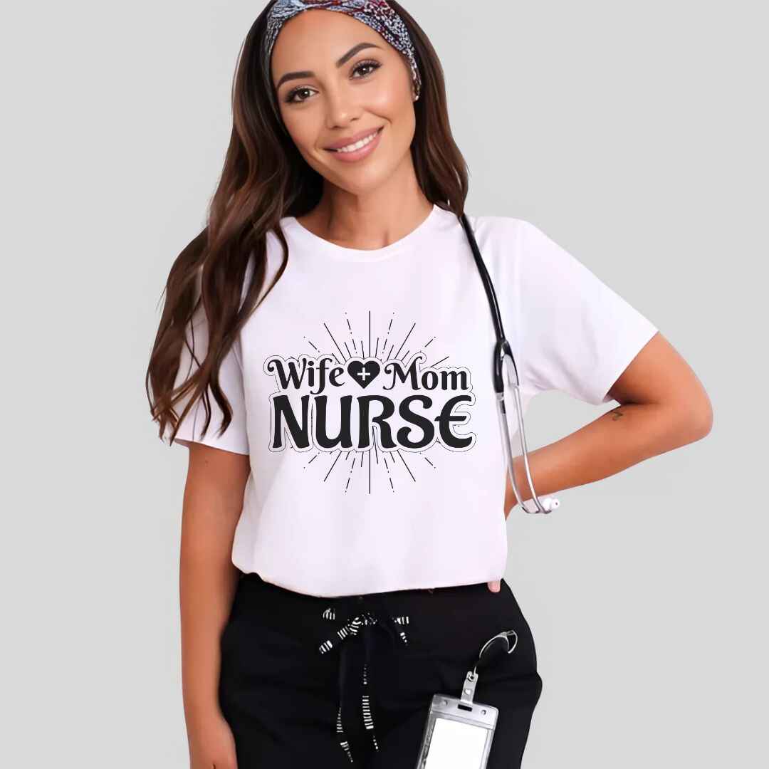 Wife, Mom, Nurse Sun Rays T-shirt