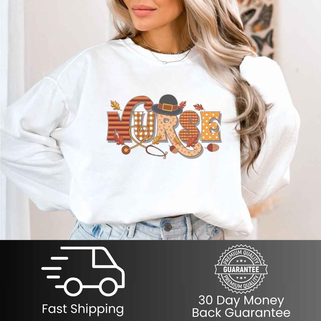 Thanksgiving Fall Nurse Sweatshirt