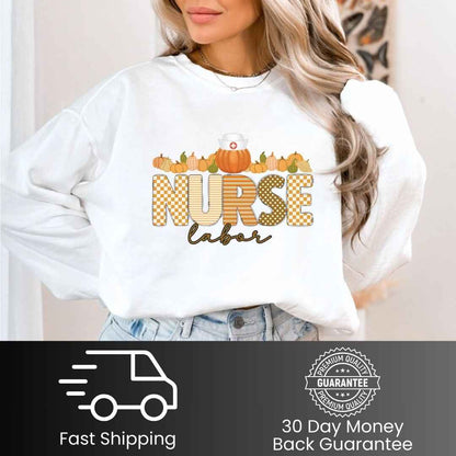 Labor And Delivery L&D Pumpkin Fall Nurse Sweatshirt