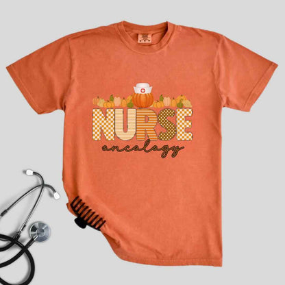 Oncology Nurse Pumpkin Fall T-shirt