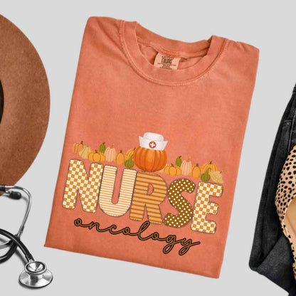 Oncology Nurse Pumpkin Fall T-shirt