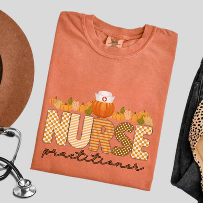 Nurse Practitioner Pumpkin Fall T-shirt